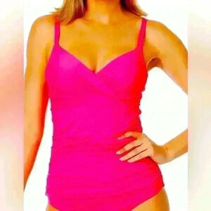 Anne Cole tankini top.  Size 10. Excellent condition. Beautiful pink never worn